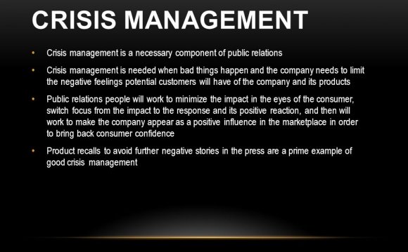 Of public relations Crisis