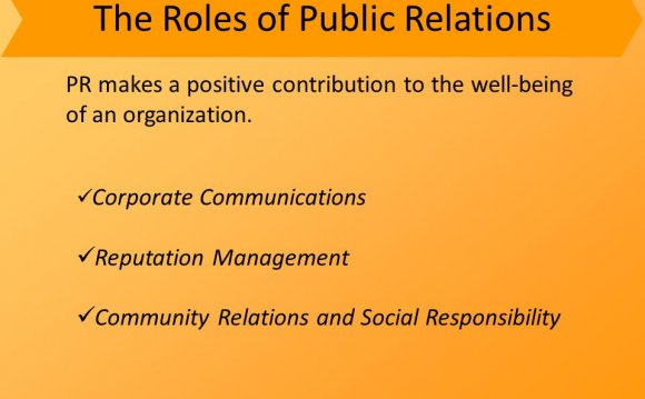 Roles of Public Relations