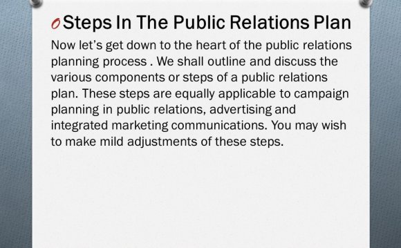 Public Relations Planning process