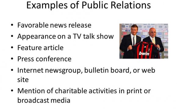 Examples of Public Relations