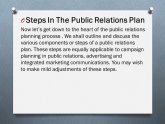 Public Relations Planning process