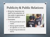 Publicity Relations and Publicity in Marketing